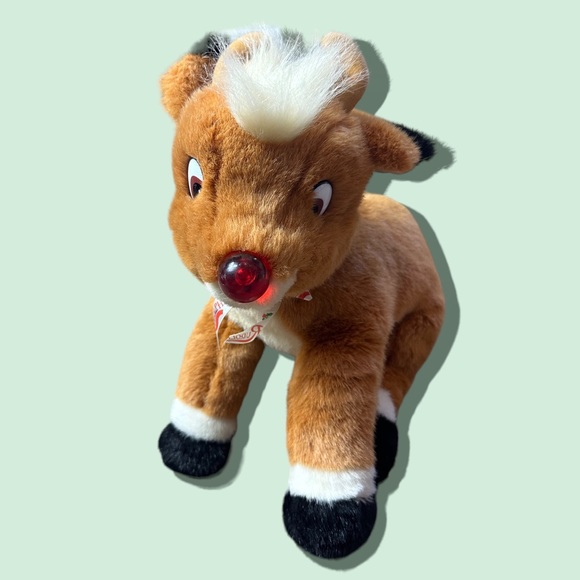 Vintage 1999 Rudolph The Red Nose Reindeer Christmas Plush Stuffed Animal Toy - Picture 2 of 10